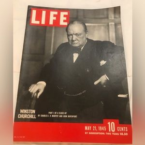 Vintage Life Magazine May 21,1945 Winston Churchill